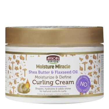 AFRICAN PRIDE Moisture Miracle Shea Butter & Flaxseed Oil Curling Cream (12oz) Sareya Beauty supply store in calgary Alberta Canada